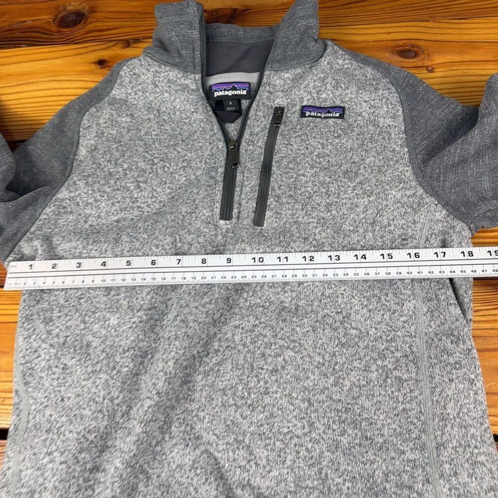 Patagonia Better Sweater Men's 1/4 Zip Fleece Pullover NICKEL / FORGE GREY S